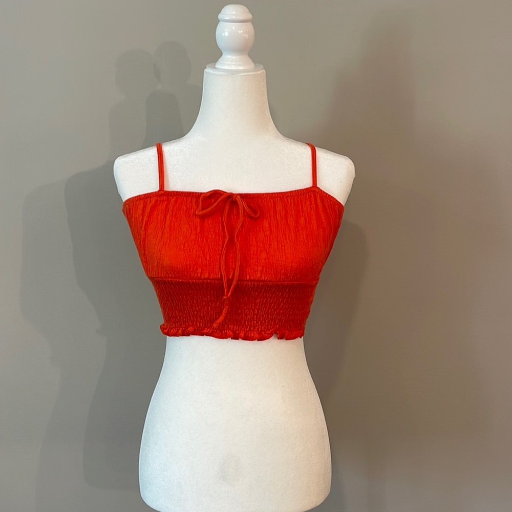 Billabong cropped top.  Gorgeous deep orange color!